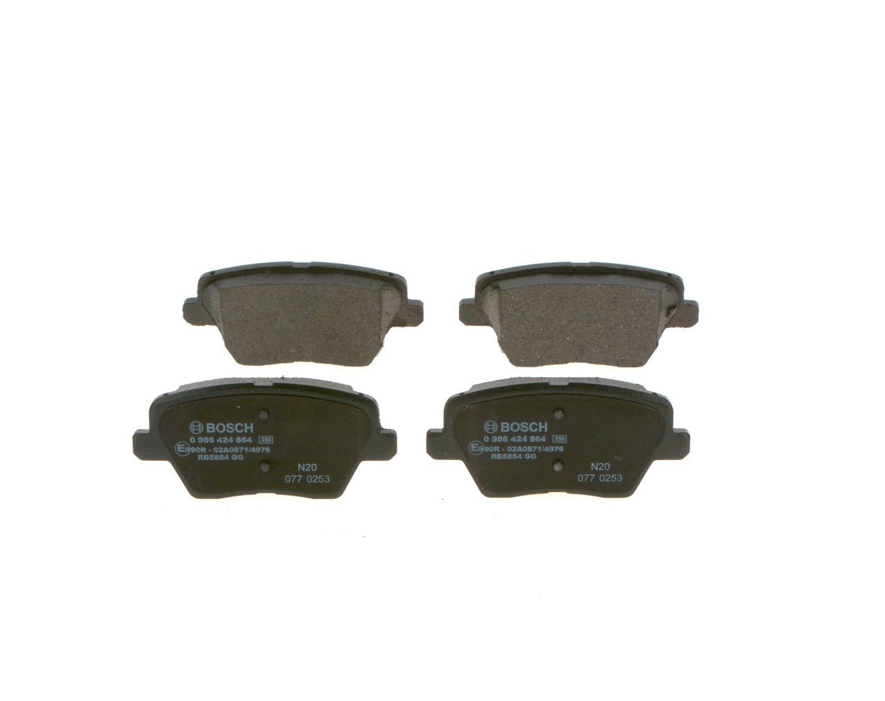 Brake Pad Set, disc brake - 0 986 424 864 BOSCH