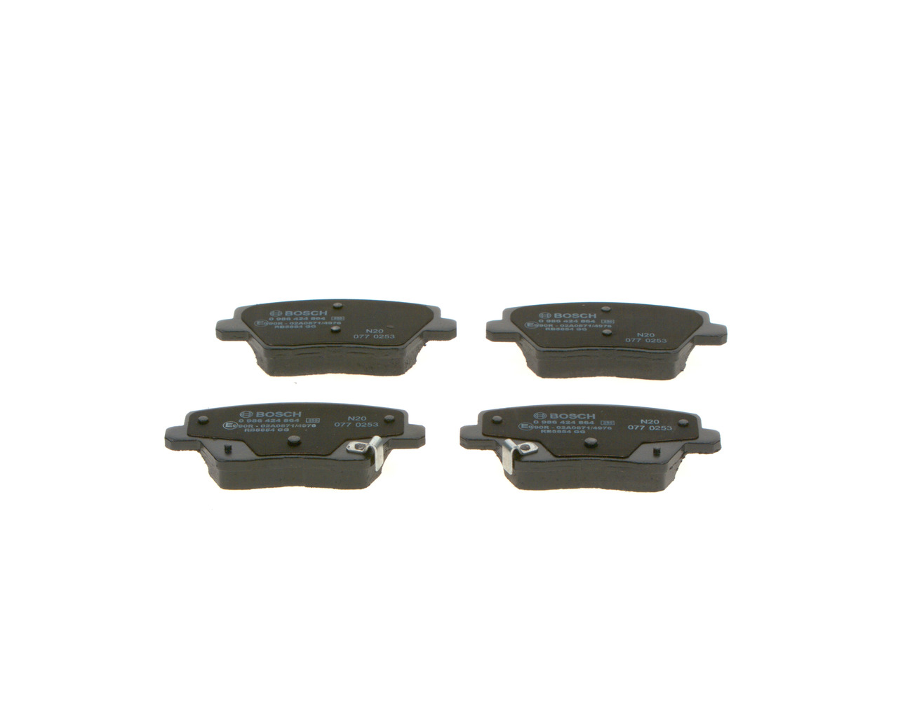Brake Pad Set, disc brake - 0 986 424 864 BOSCH