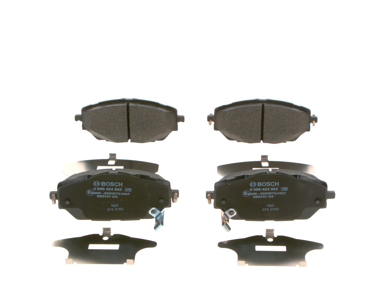 Kit pastiglie freno, Freno a disco - 0 986 424 865 BOSCH
