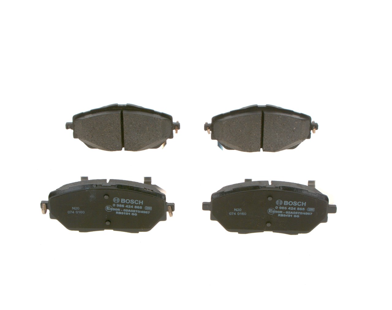 Brake Pad Set, disc brake - 0 986 424 865 BOSCH