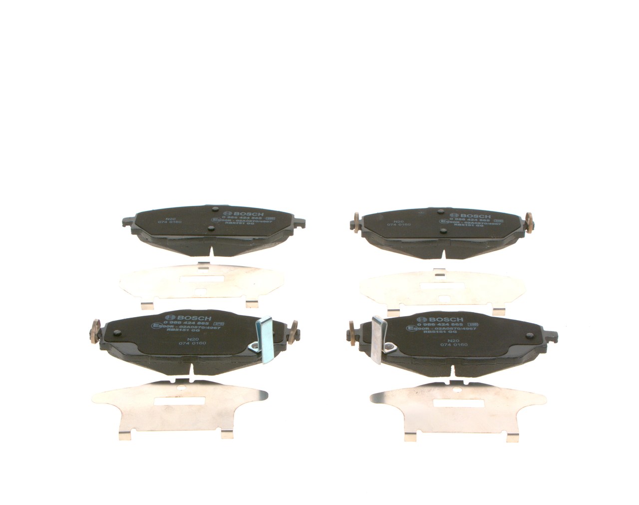 Brake Pad Set, disc brake - 0 986 424 865 BOSCH