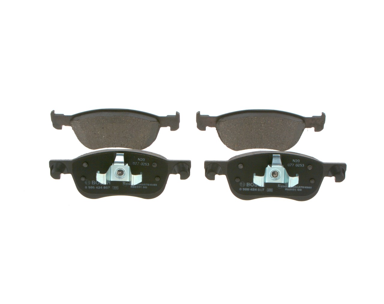 Brake Pad Set, disc brake - 0 986 424 867 BOSCH