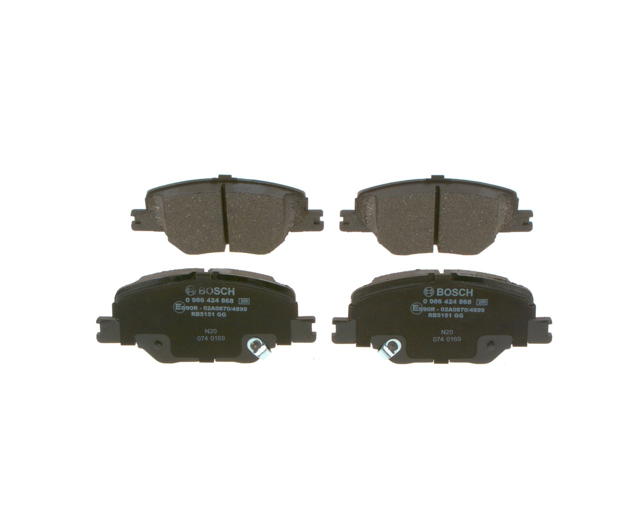 Kit pastiglie freno, Freno a disco - 0 986 424 868 BOSCH