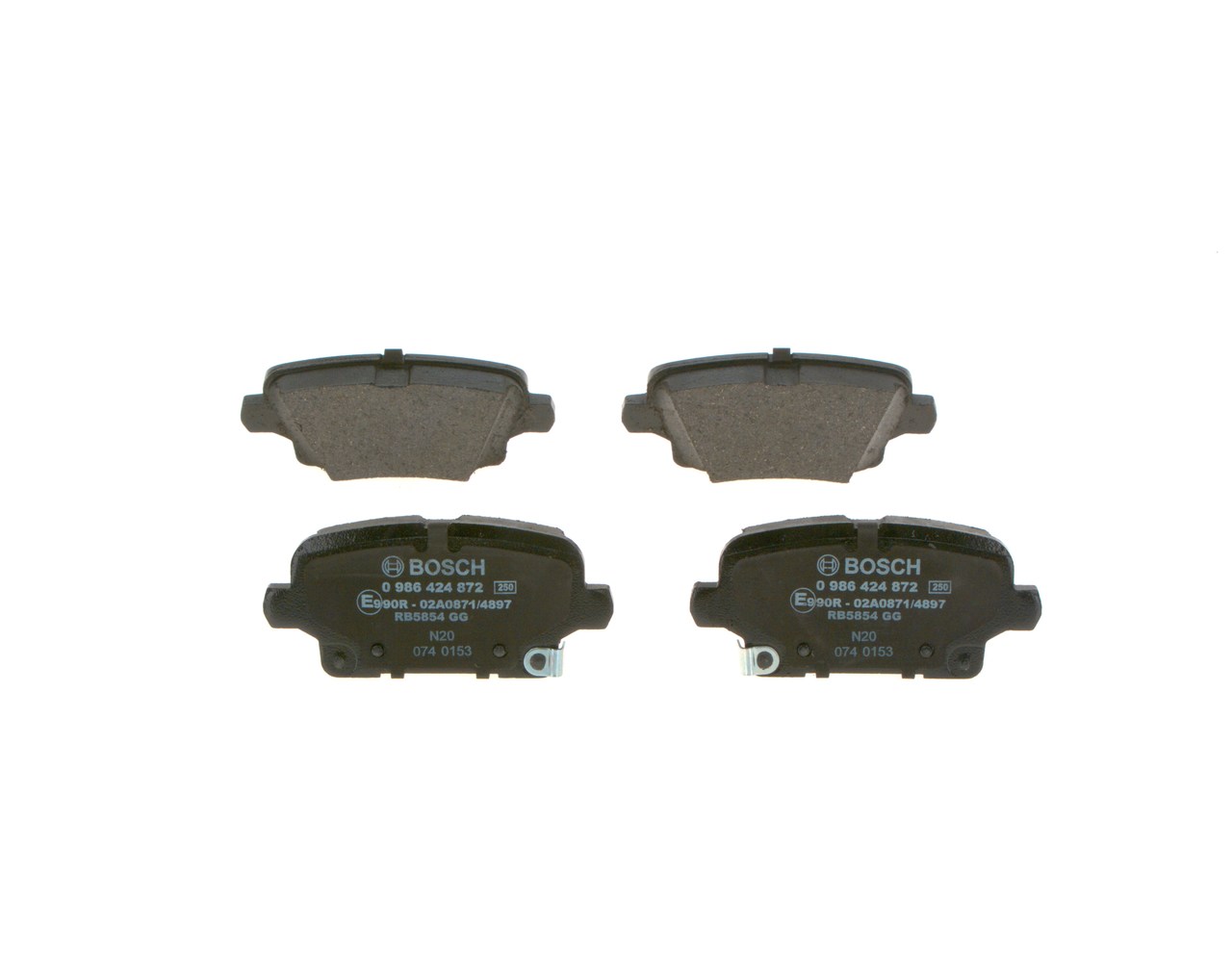 Kit pastiglie freno, Freno a disco - 0 986 424 872 BOSCH