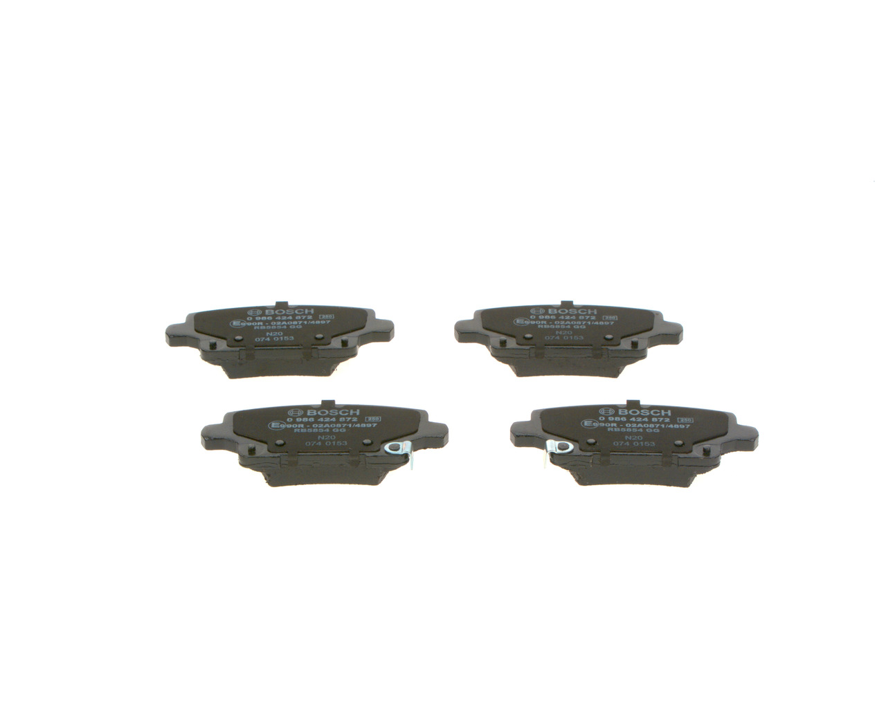 Brake Pad Set, disc brake - 0 986 424 872 BOSCH