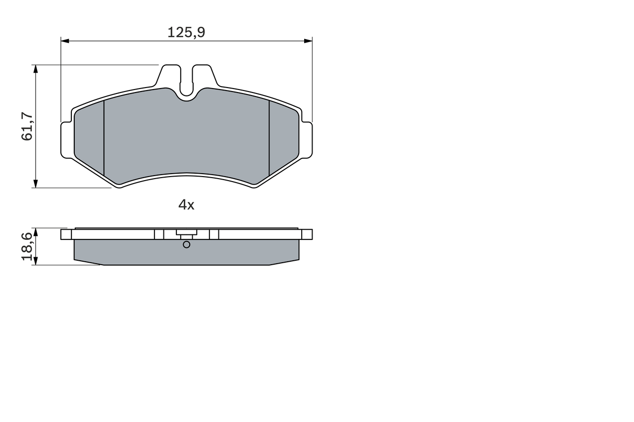 Brake Pad Set, disc brake - 0 986 424 877 BOSCH