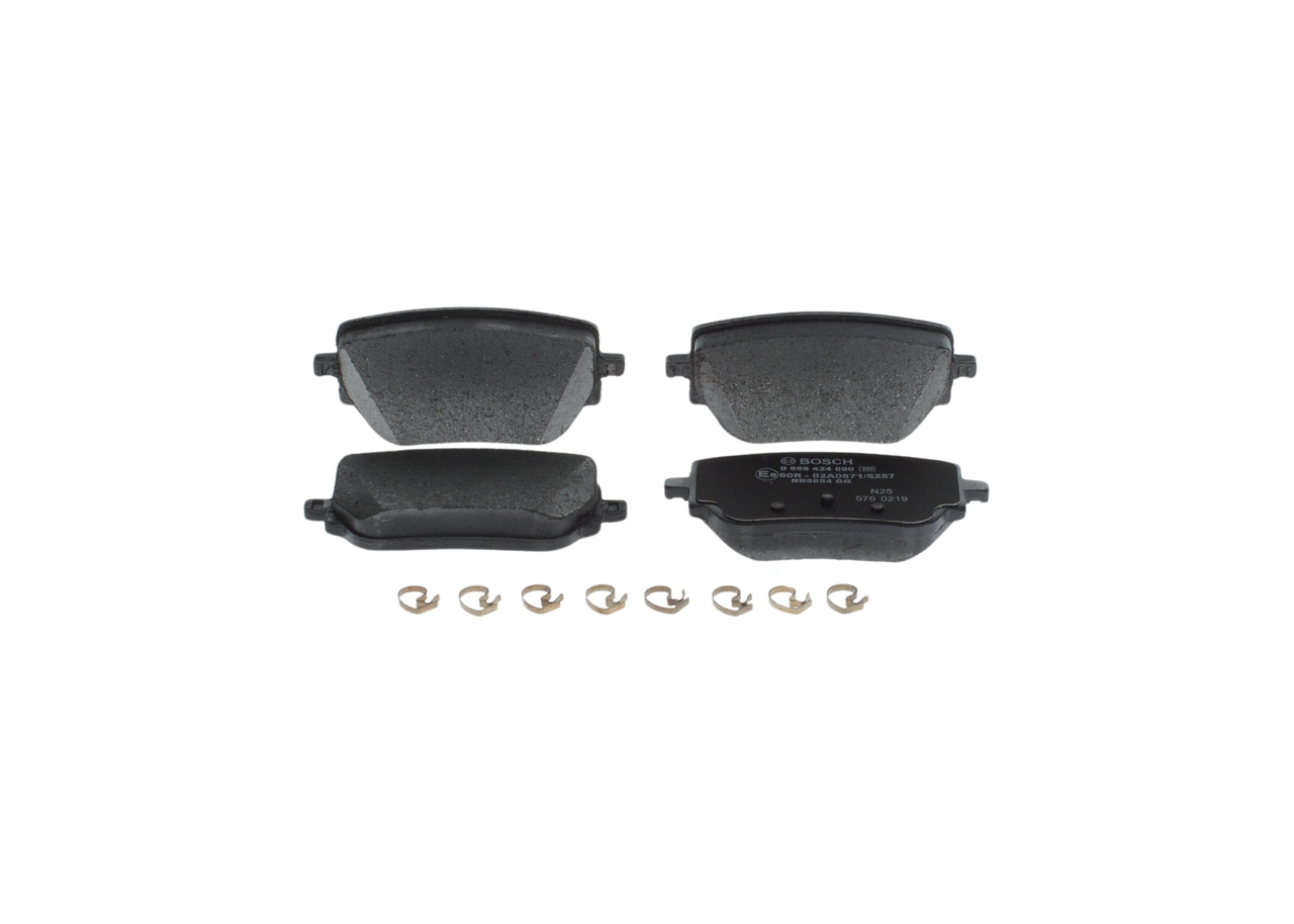 Комплект тормозных колодок, дисковый тормоз - 0 986 424 890 BOSCH