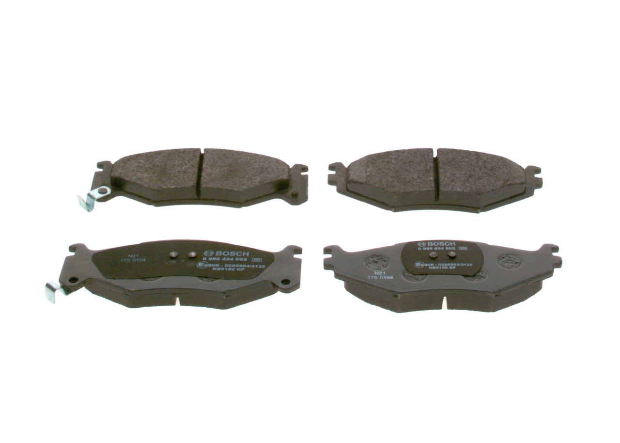 Kit pastiglie freno, Freno a disco - 0 986 424 892 BOSCH