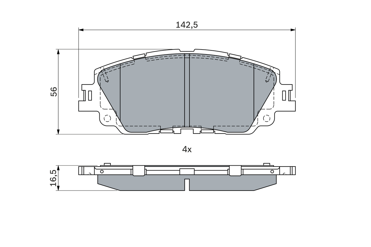 Brake Pad Set, disc brake - 0 986 424 899 BOSCH
