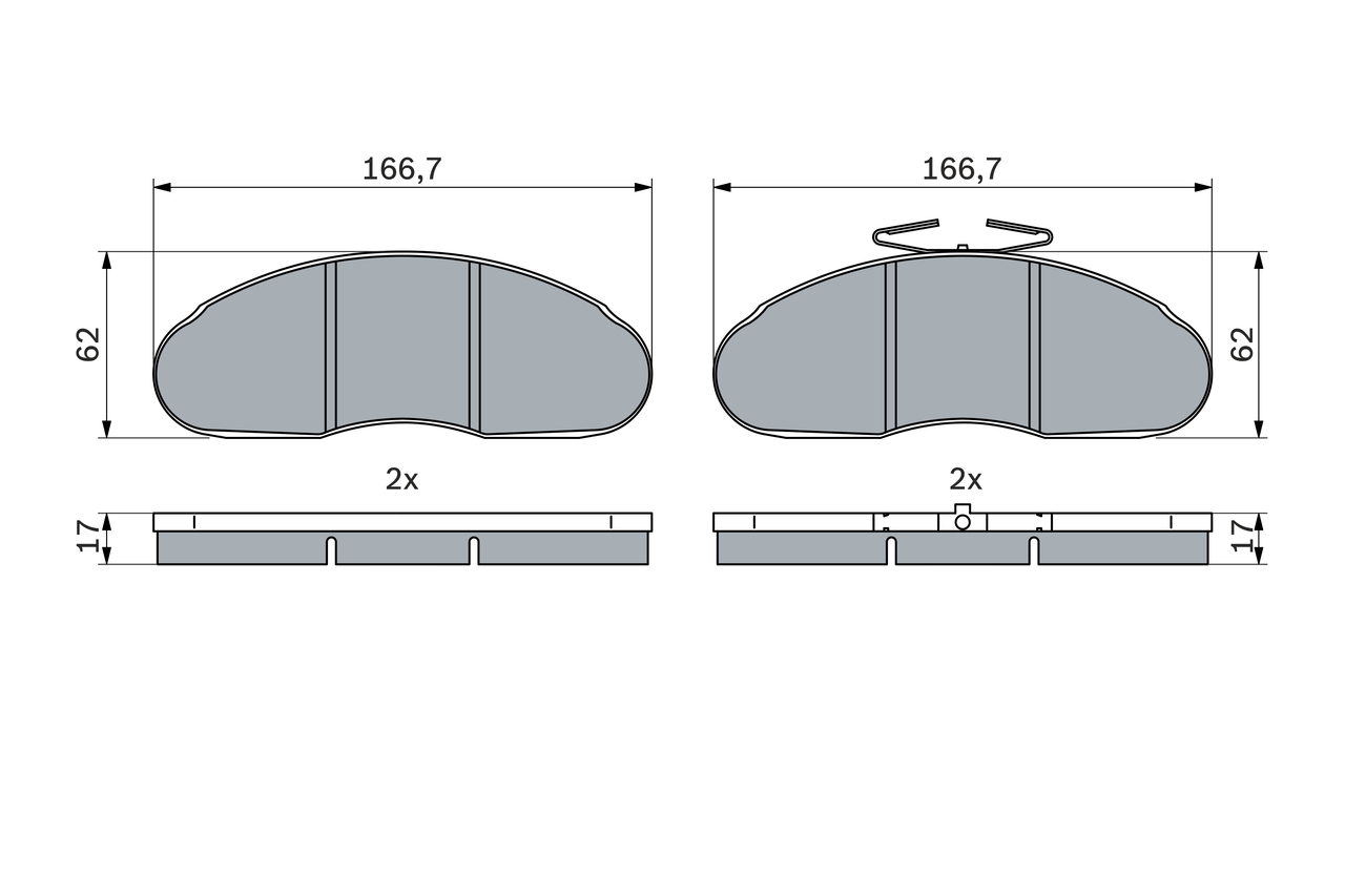 Brake Pad Set, disc brake - 0 986 424 914 BOSCH