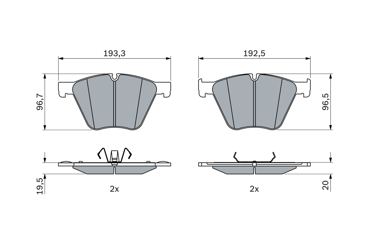 Brake Pad Set, disc brake - 0 986 424 920 BOSCH