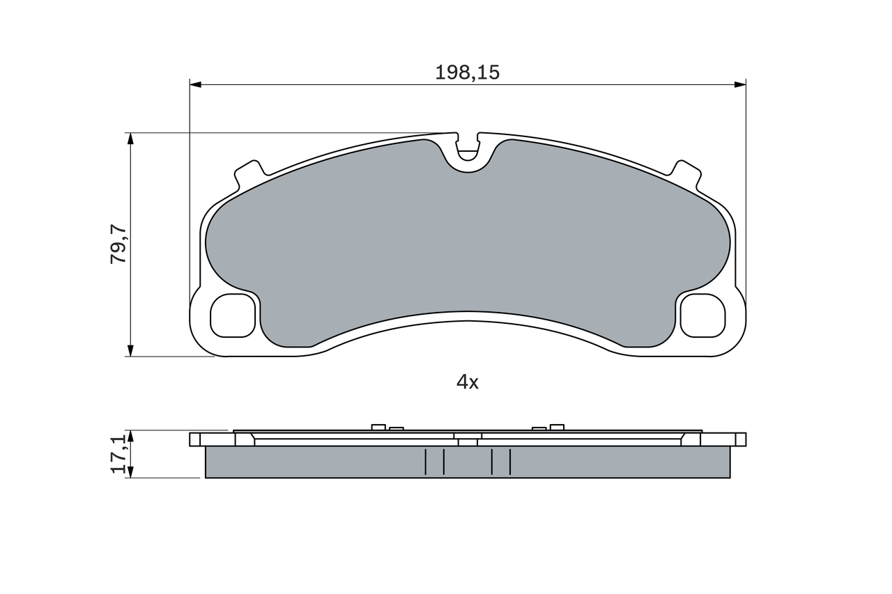Brake Pad Set, disc brake - 0 986 424 925 BOSCH