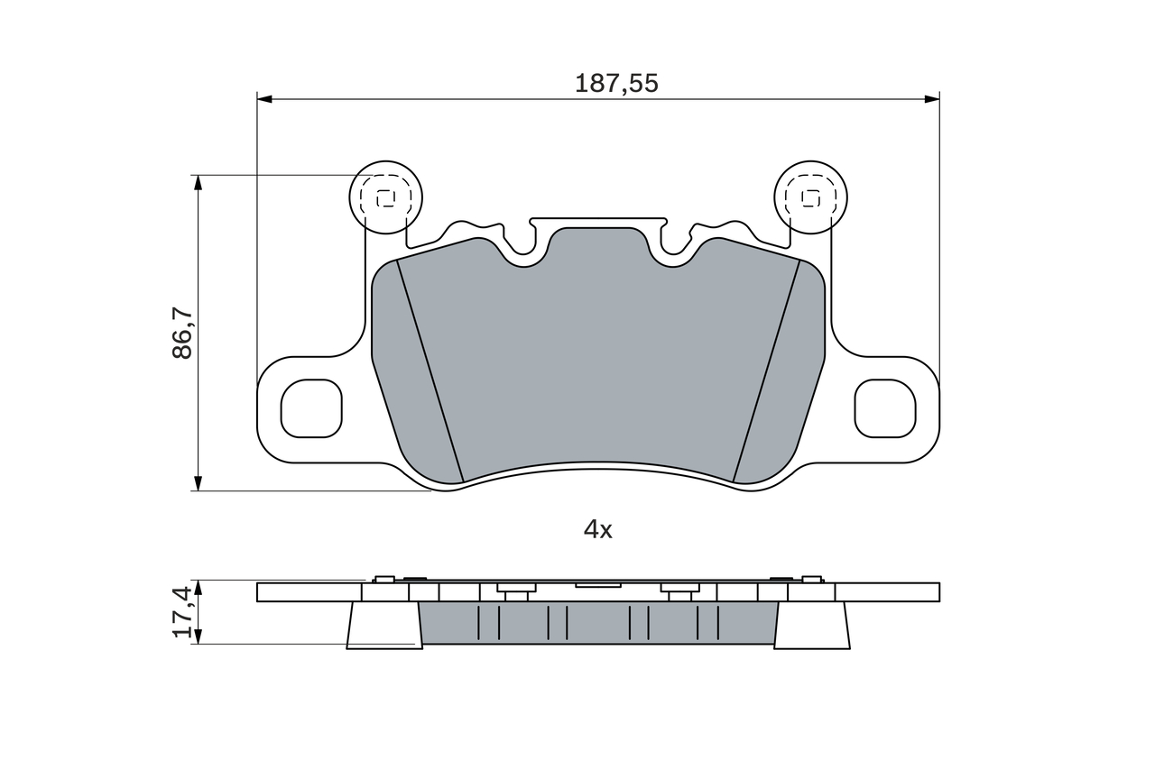 Brake Pad Set, disc brake - 0 986 424 926 BOSCH