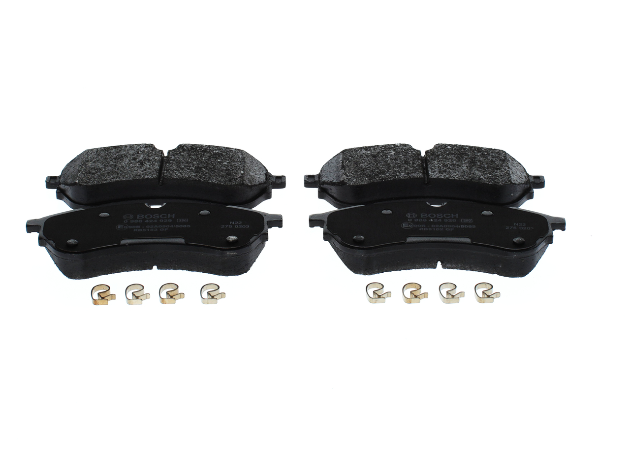 Brake Pad Set, disc brake - 0 986 424 929 BOSCH