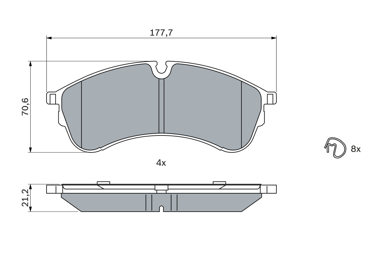 Brake Pad Set, disc brake - 0 986 424 930 BOSCH