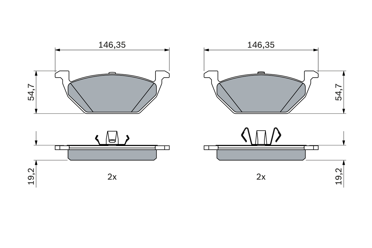 Brake Pad Set, disc brake - 0 986 424 933 BOSCH