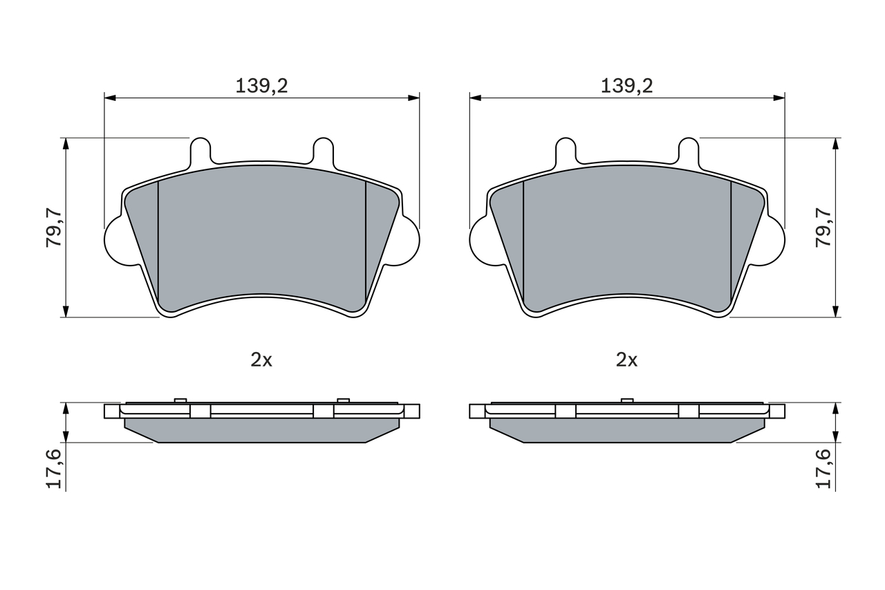Brake Pad Set, disc brake - 0 986 424 938 BOSCH