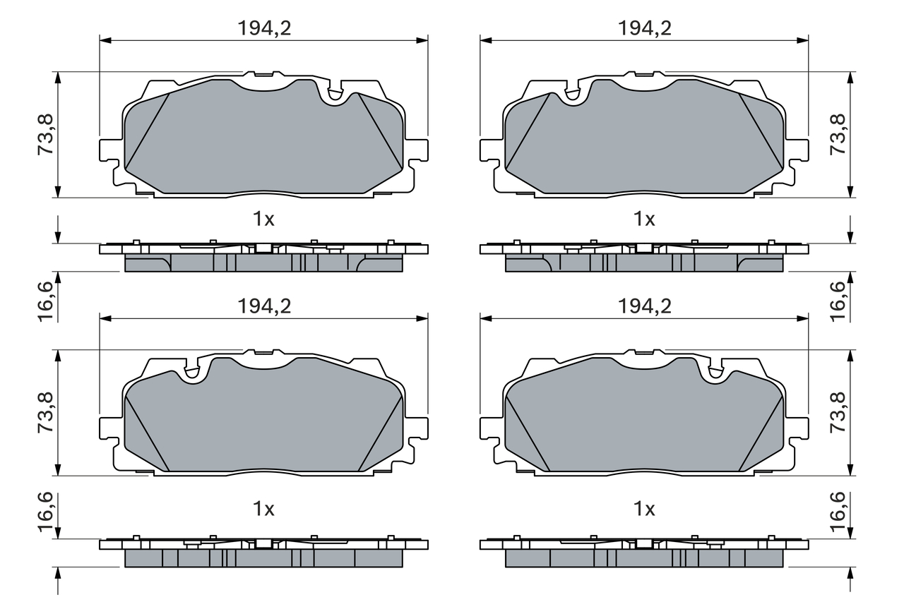 Brake Pad Set, disc brake - 0 986 424 945 BOSCH