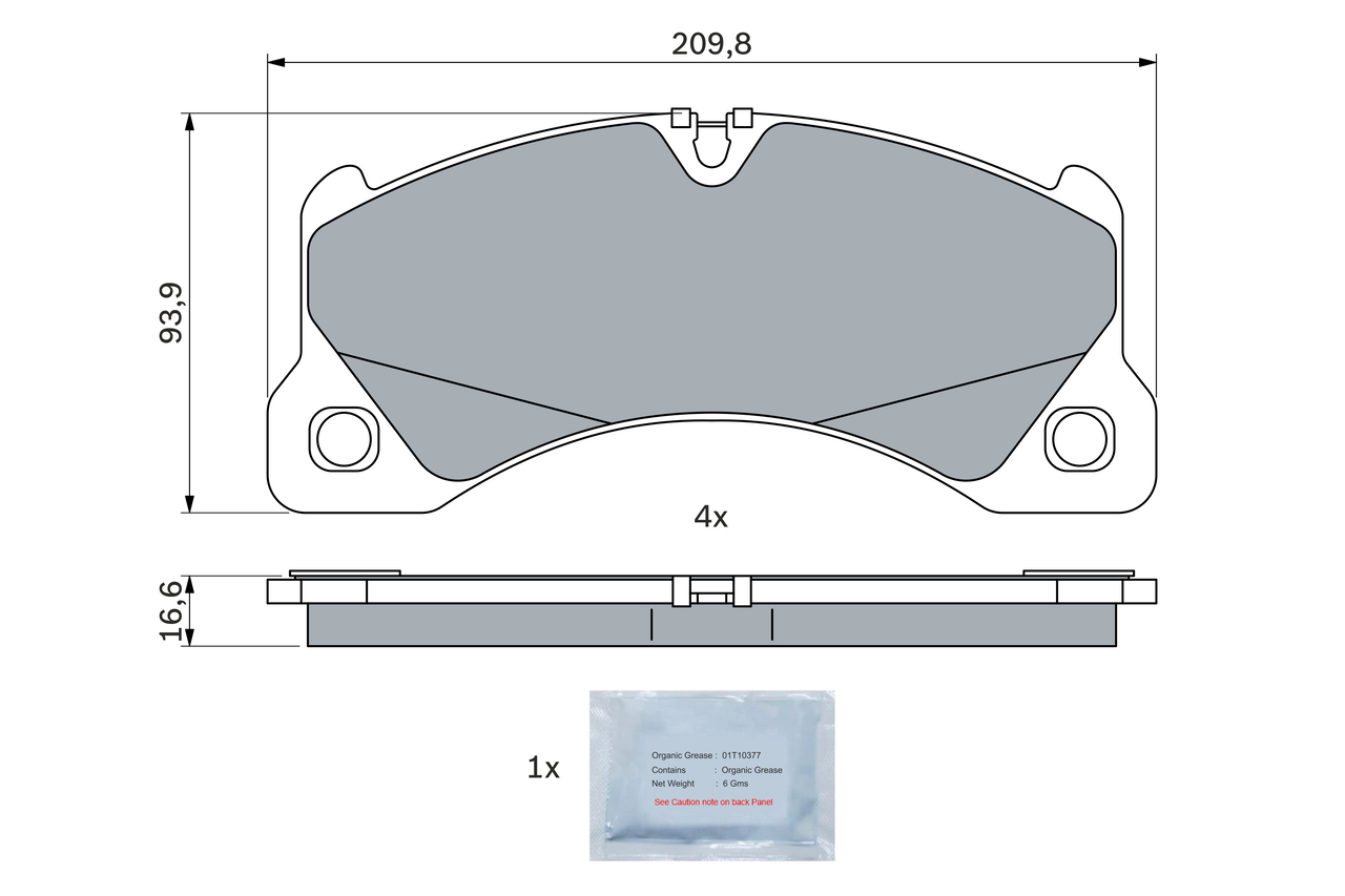 Kit pastiglie freno, Freno a disco - 0 986 424 970 BOSCH
