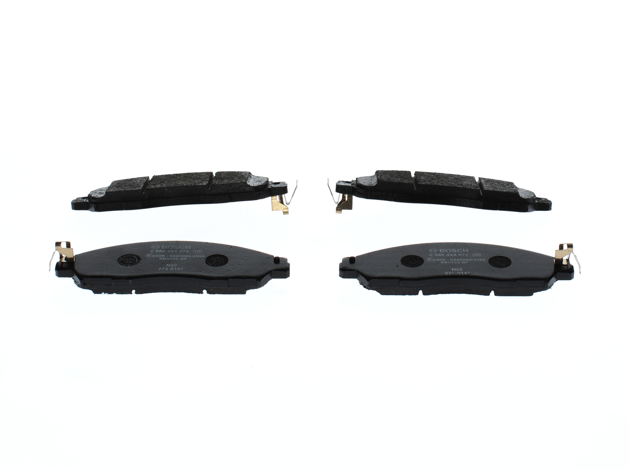 Brake Pad Set, disc brake - 0 986 424 973 BOSCH