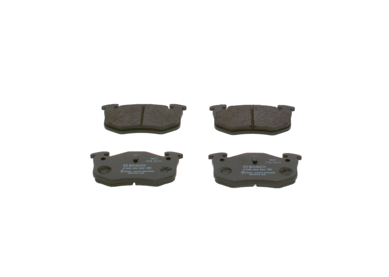 Brake Pad Set, disc brake - 0 986 424 992 BOSCH