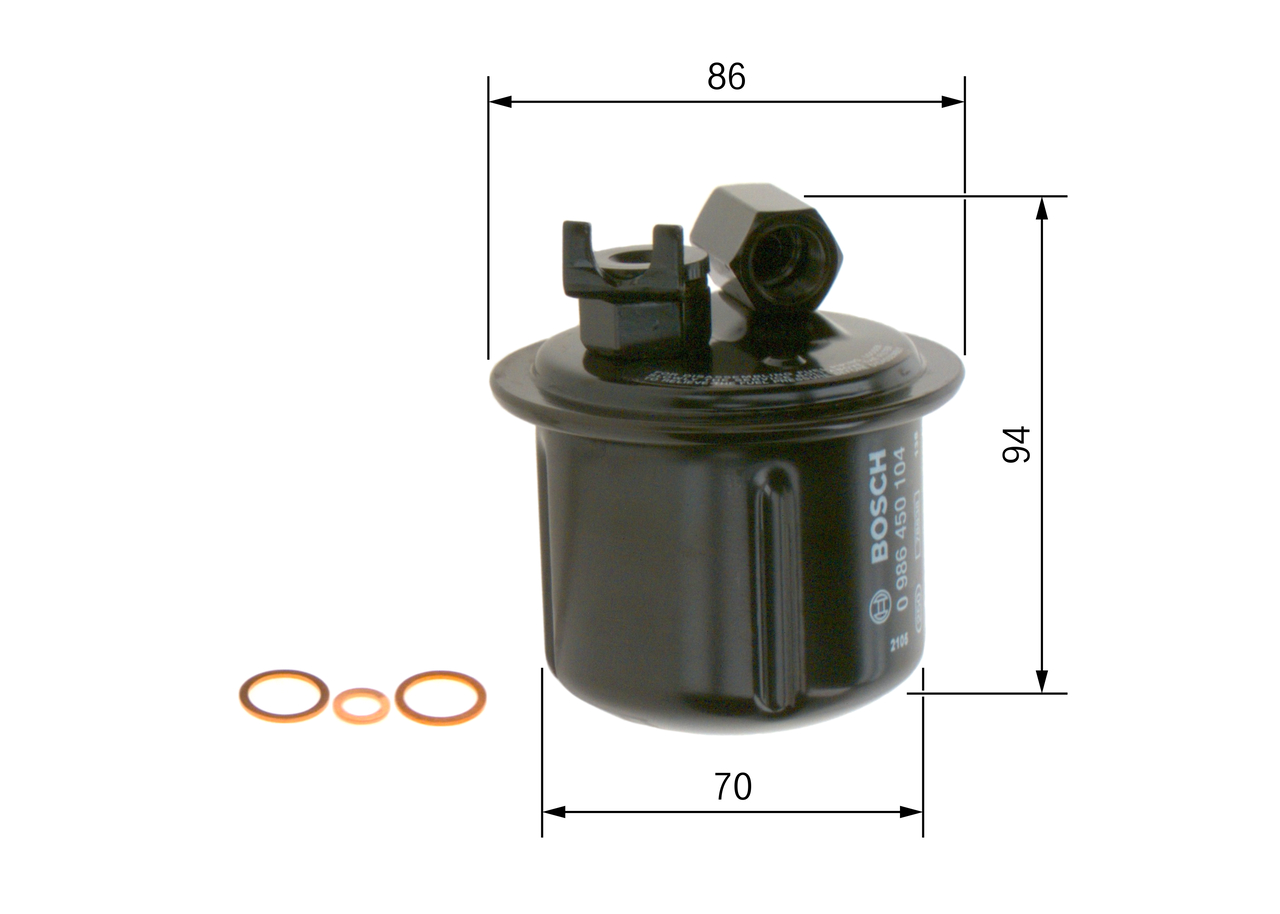 Fuel filter - 0 986 450 104 BOSCH