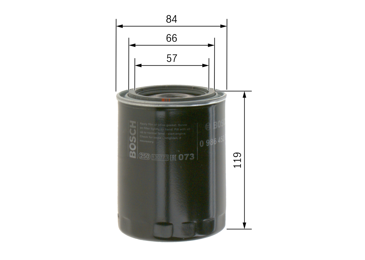 alyvos filtras - 0 986 452 000 BOSCH