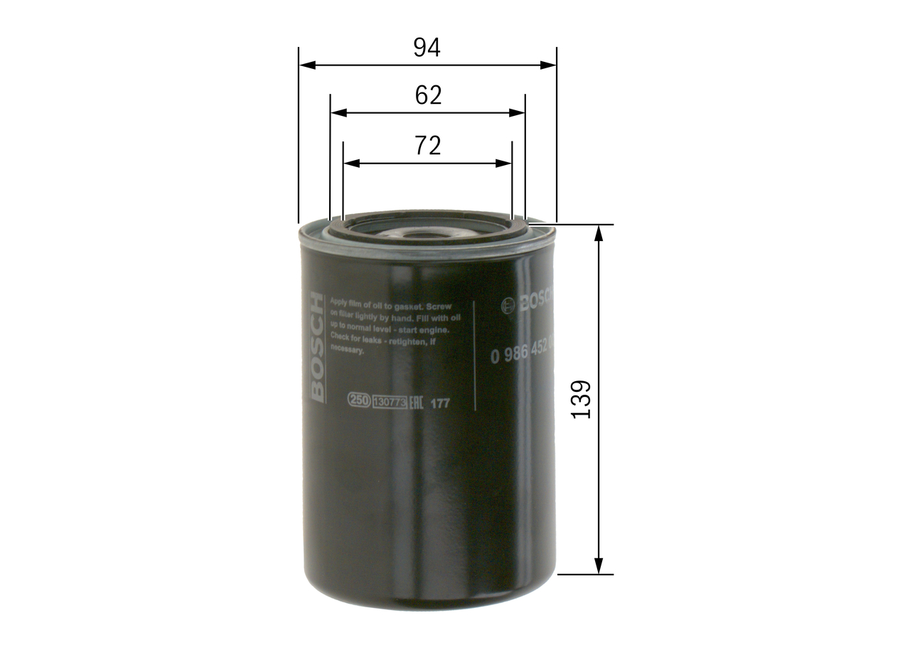 Oil Filter - 0 986 452 001 BOSCH