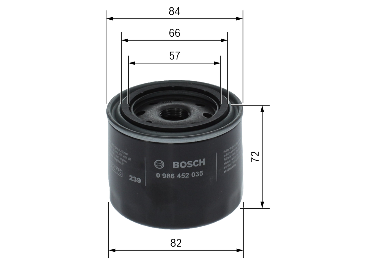 Oil Filter - 0 986 452 035 BOSCH