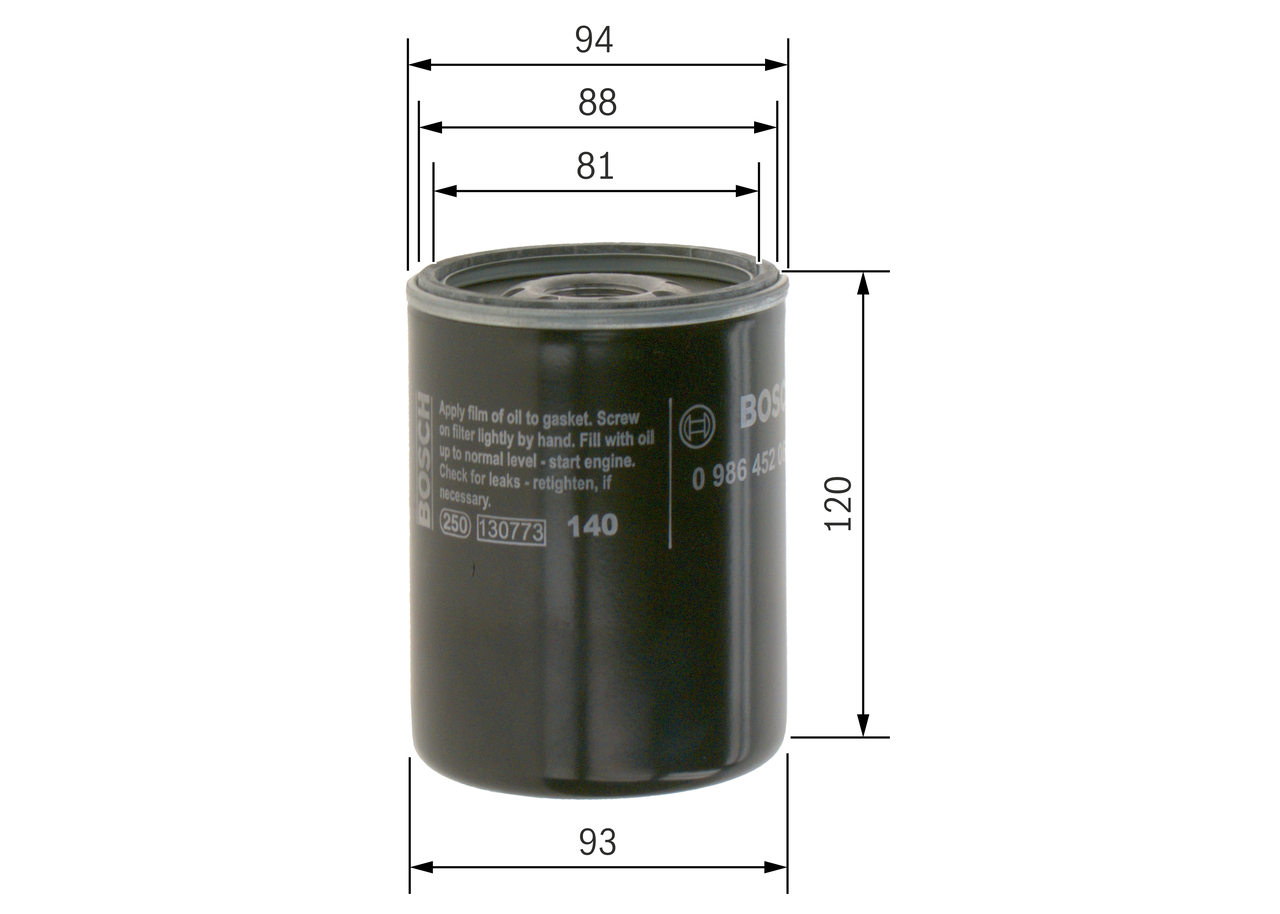 Oil Filter - 0 986 452 064 BOSCH