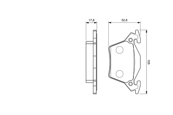 Brake Pad Set, disc brake - 0 986 460 002 BOSCH