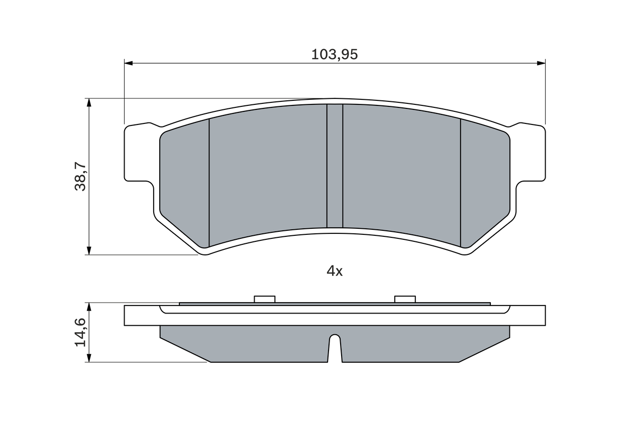 Brake Pad Set, disc brake - 0 986 460 007 BOSCH