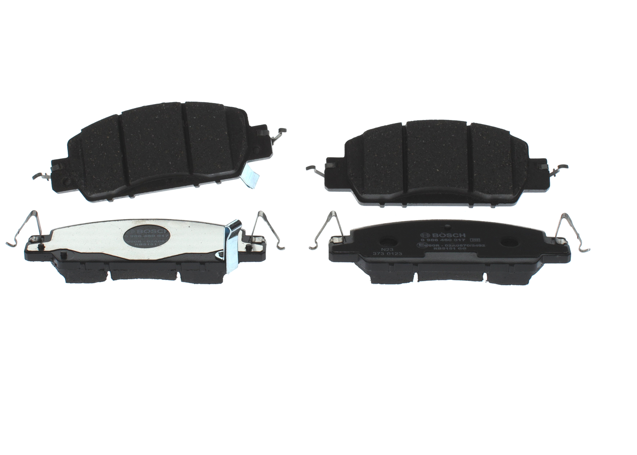 Комплект тормозных колодок, дисковый тормоз - 0 986 460 017 BOSCH