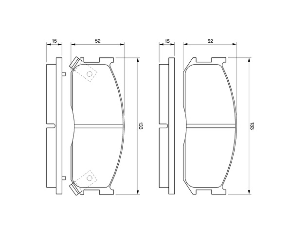 Brake Pad Set, disc brake - 0 986 460 020 BOSCH