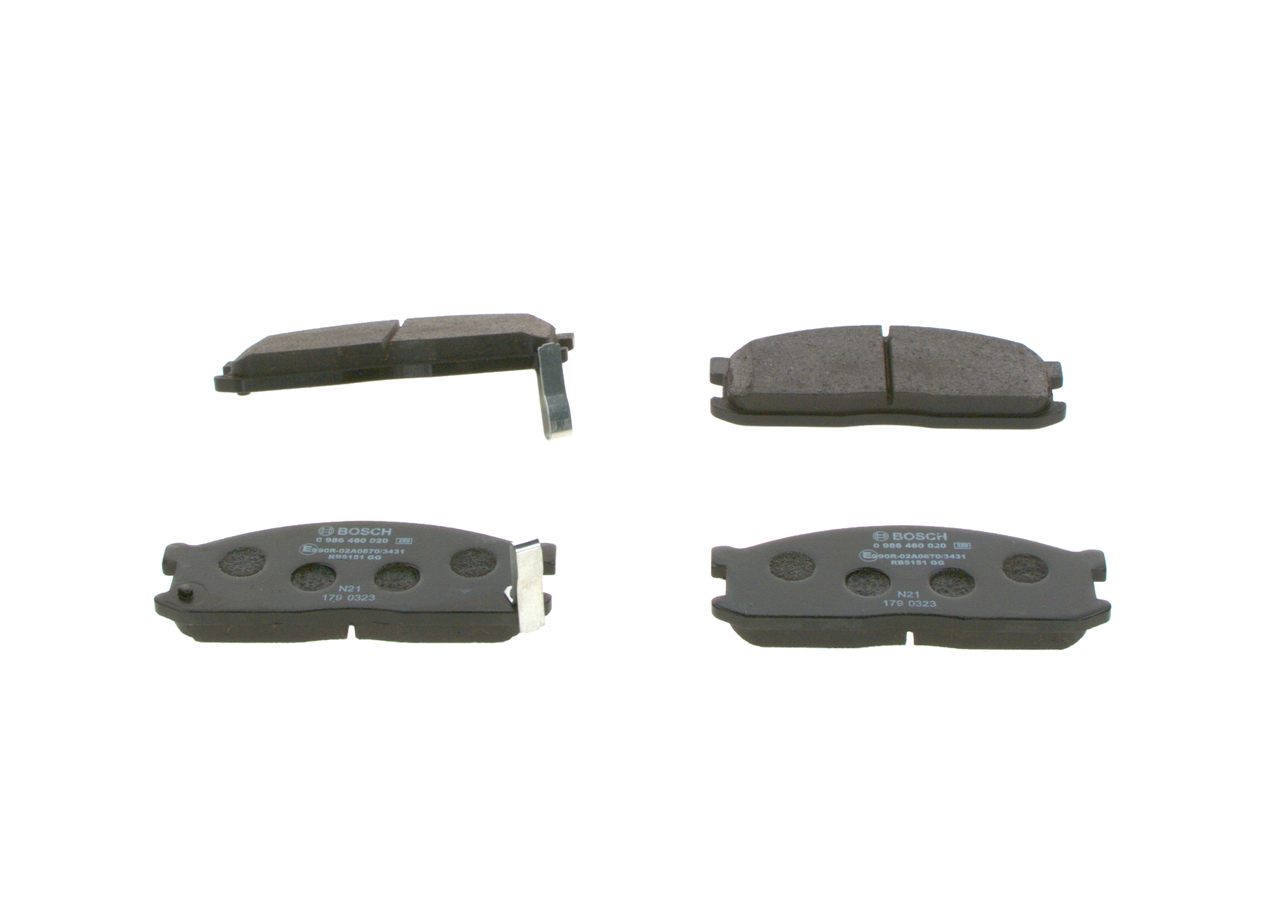 Комплект тормозных колодок, дисковый тормоз - 0 986 460 020 BOSCH