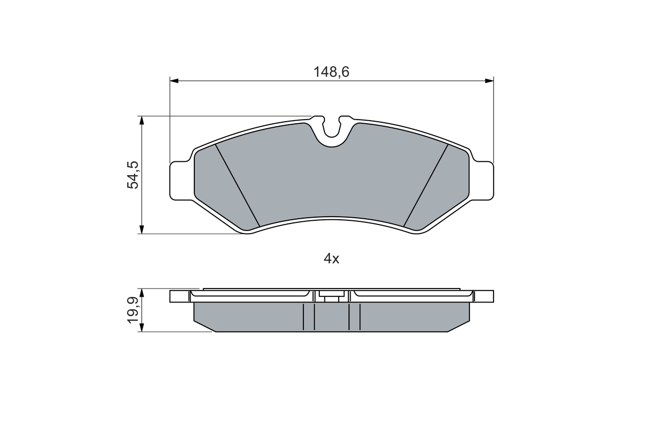 Brake Pad Set, disc brake - 0 986 460 026 BOSCH