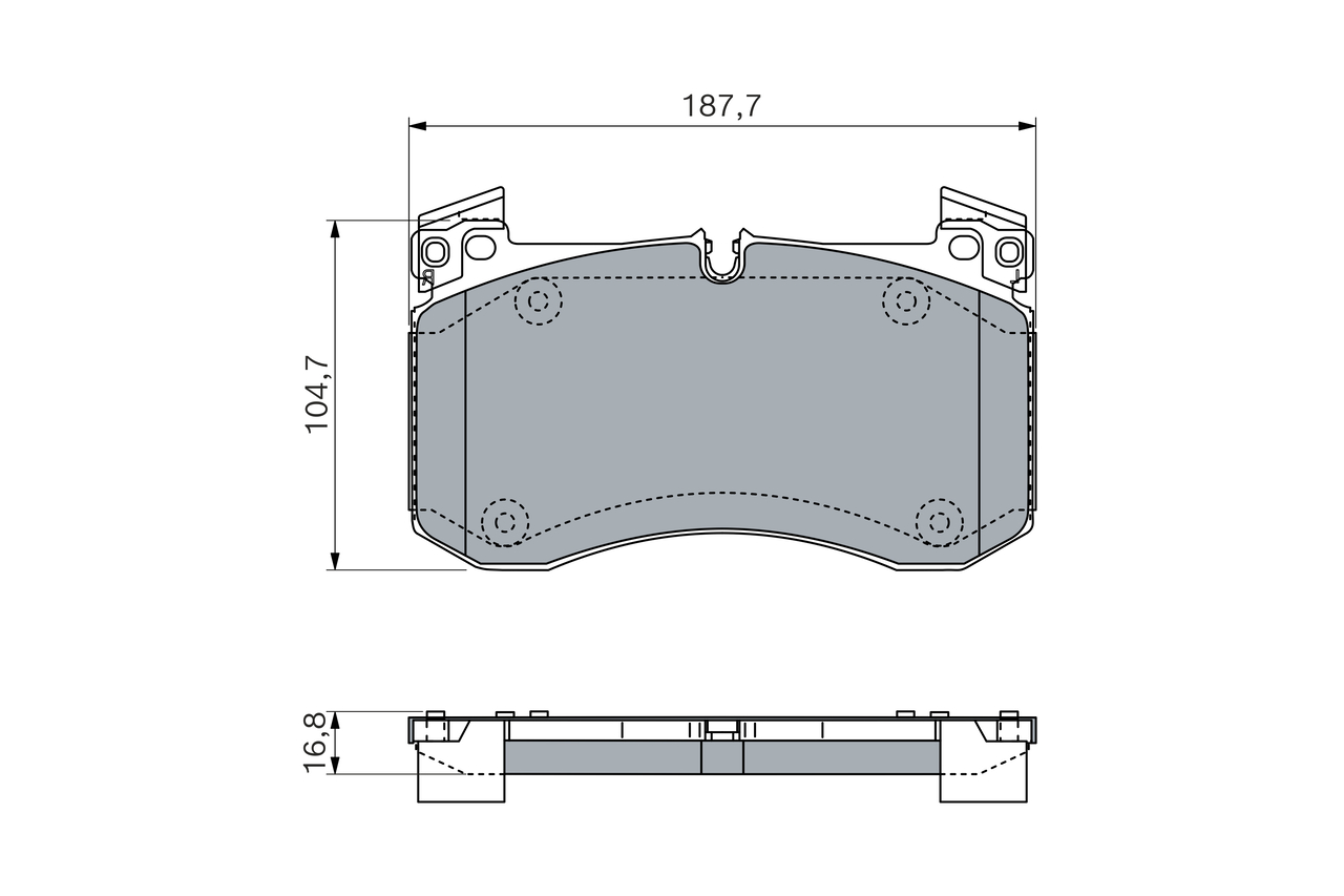 Brake Pad Set, disc brake - 0 986 460 037 BOSCH