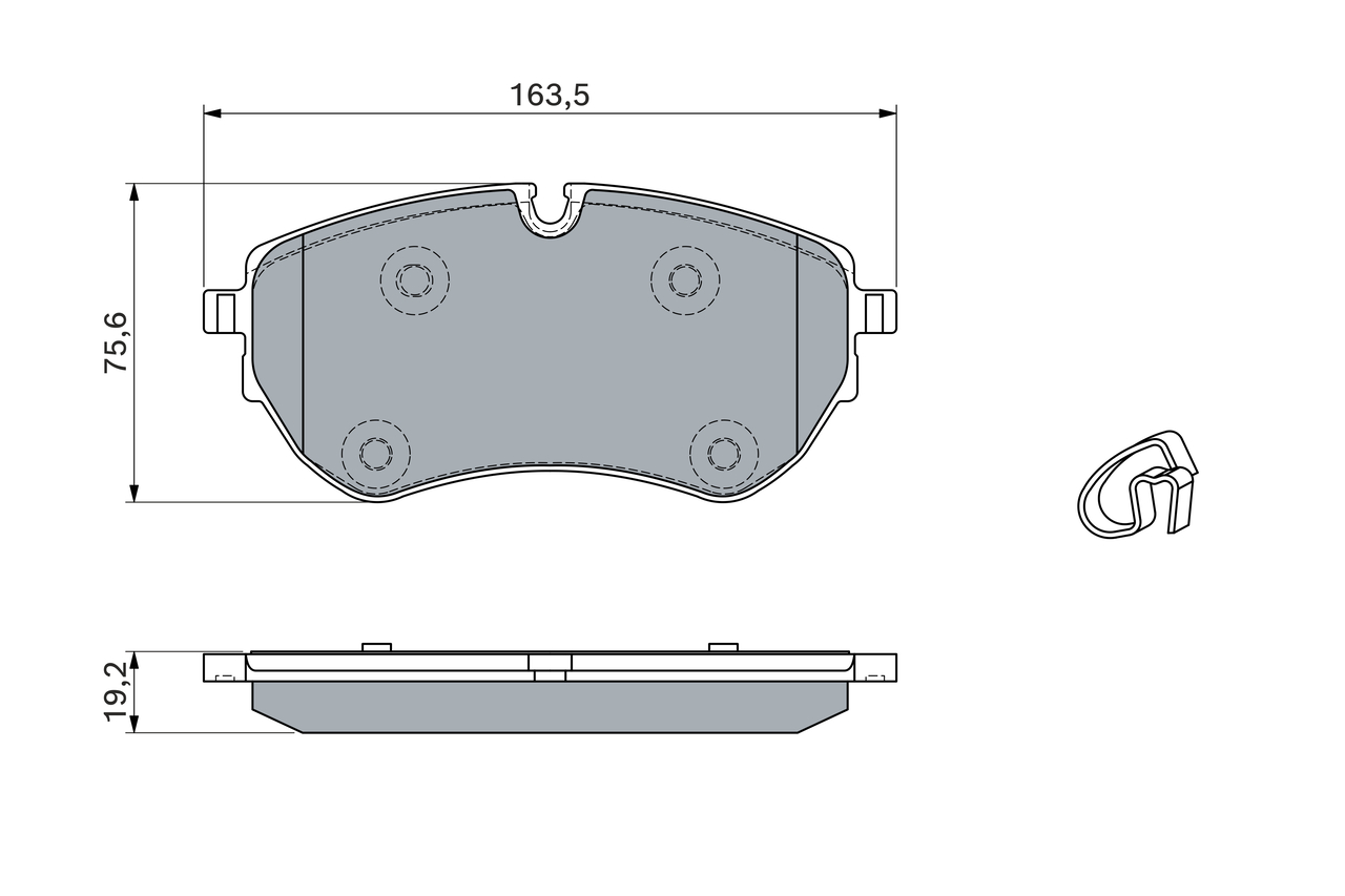Brake Pad Set, disc brake - 0 986 460 046 BOSCH