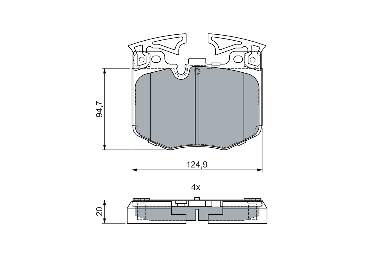 Brake Pad Set, disc brake - 0 986 460 060 BOSCH