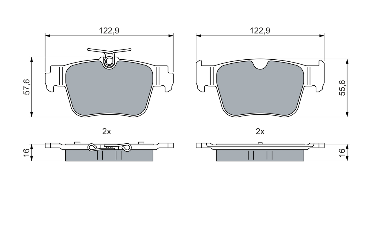 Brake Pad Set, disc brake - 0 986 460 074 BOSCH