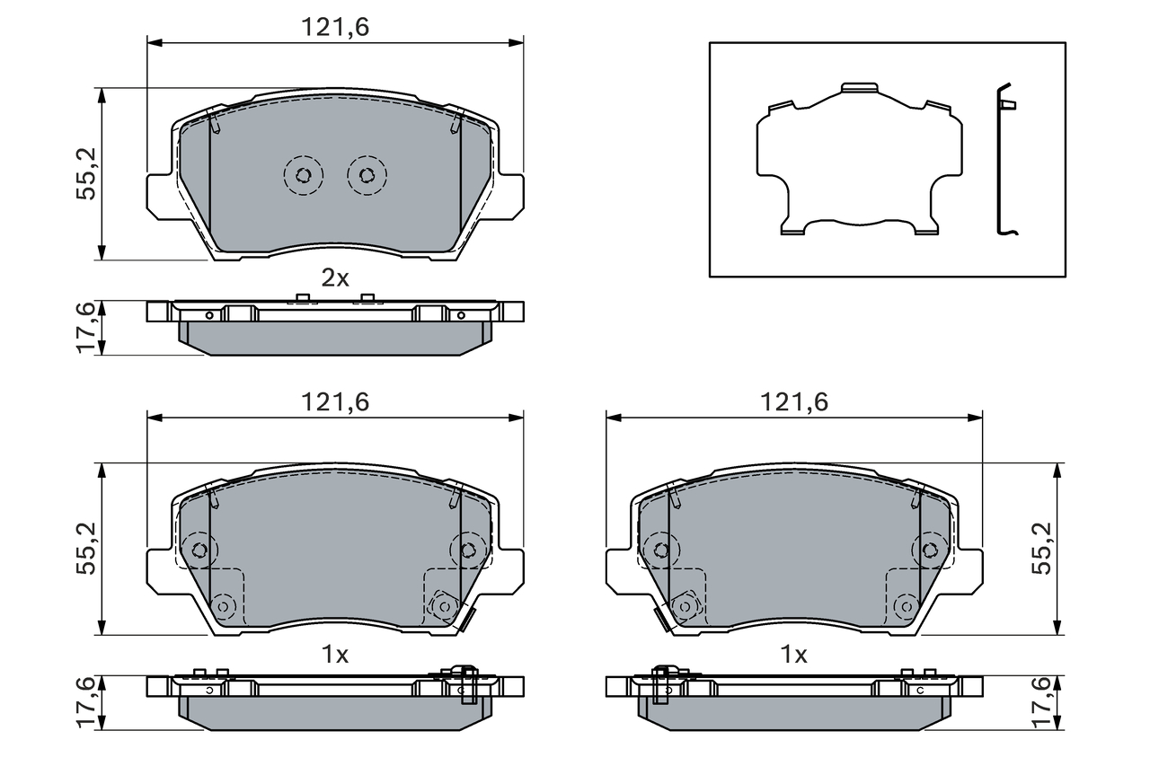 Brake Pad Set, disc brake - 0 986 460 078 BOSCH