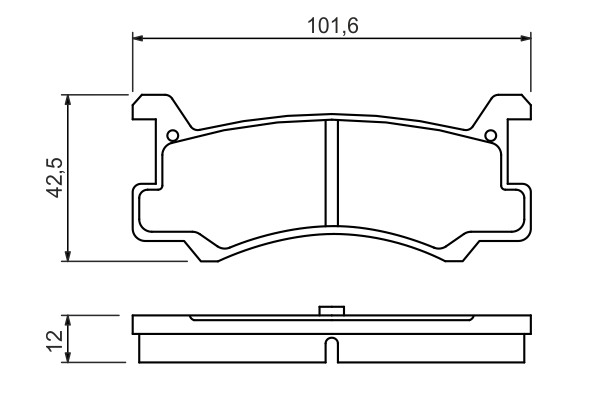 Комплект тормозных колодок, дисковый тормоз - 0 986 460 080 BOSCH