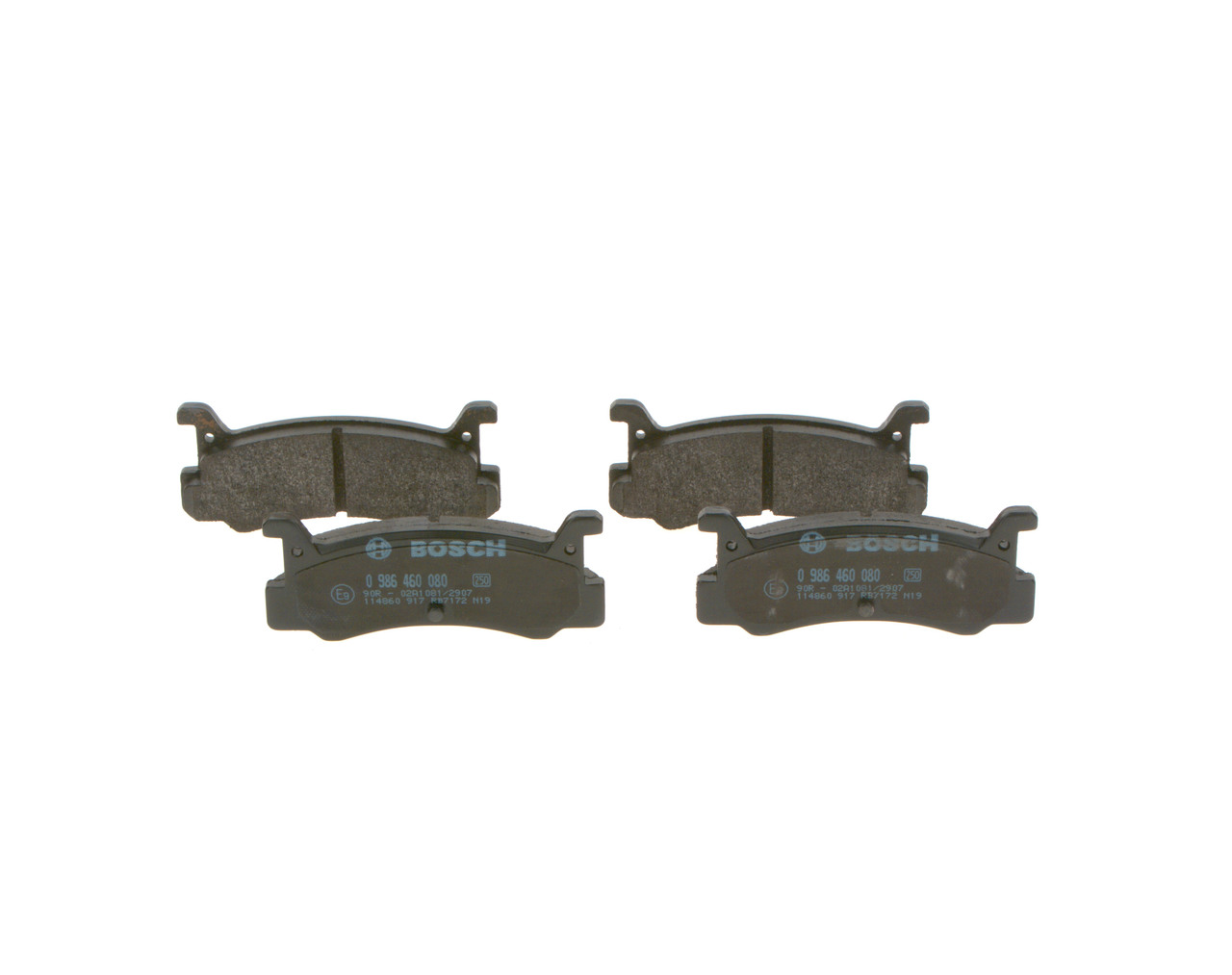 Комплект тормозных колодок, дисковый тормоз - 0 986 460 080 BOSCH