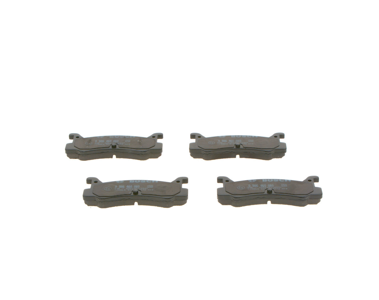 Комплект тормозных колодок, дисковый тормоз - 0 986 460 080 BOSCH