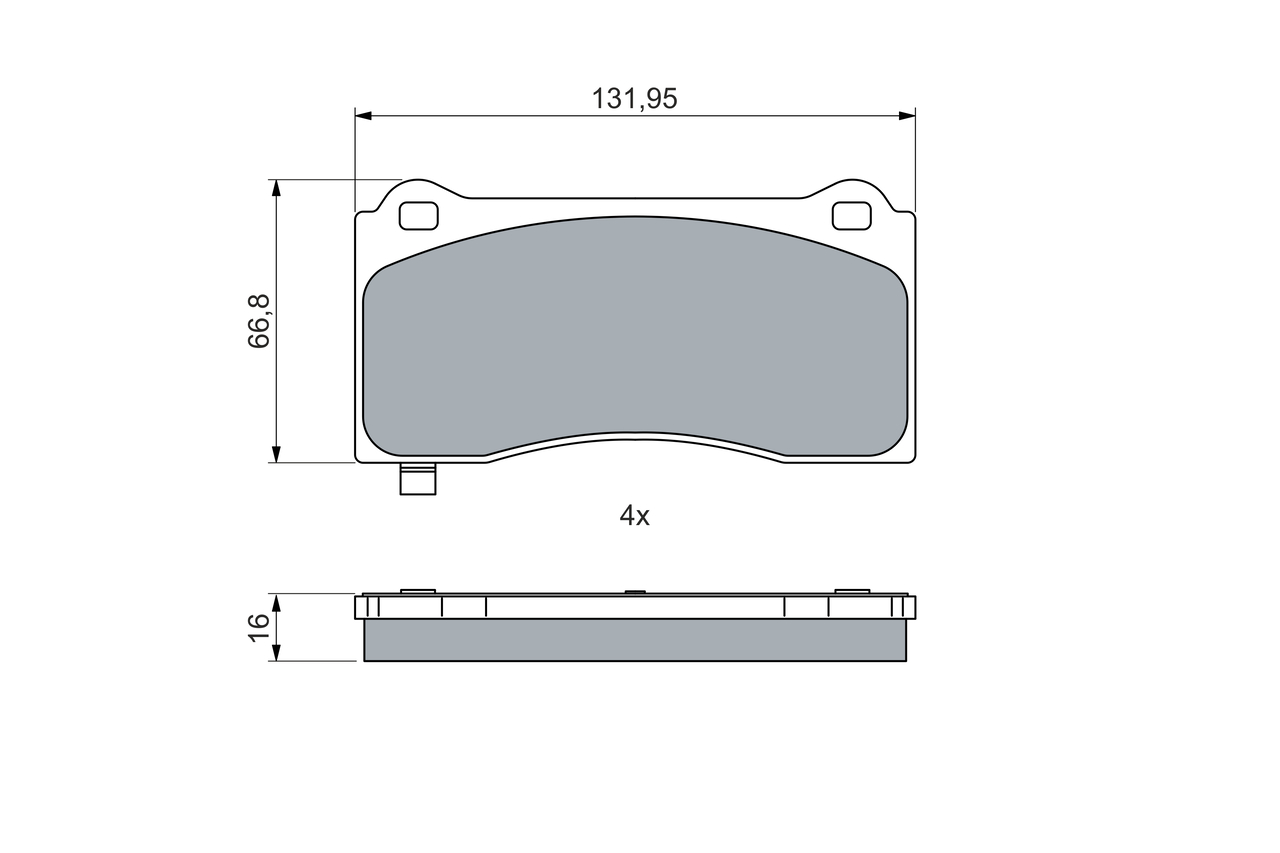 Brake Pad Set, disc brake - 0 986 460 084 BOSCH