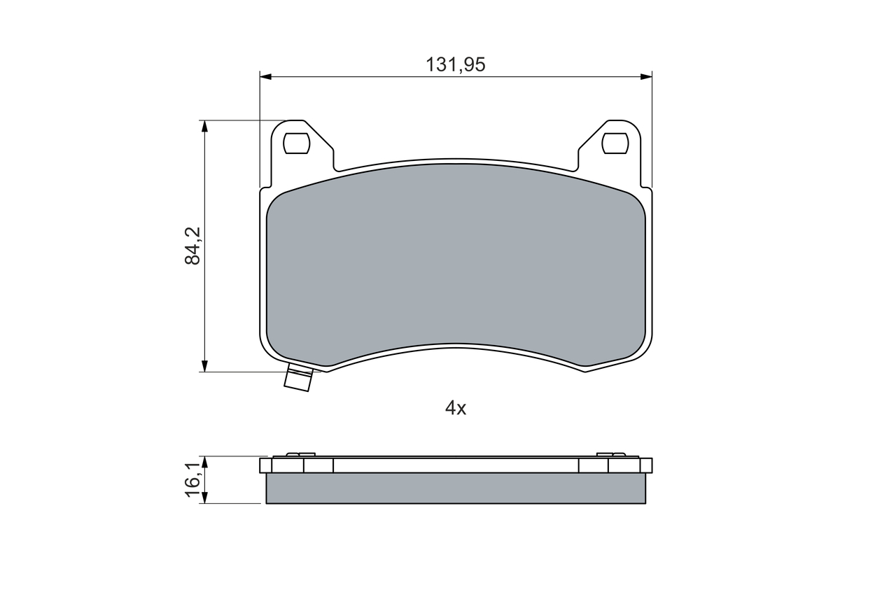 Brake Pad Set, disc brake - 0 986 460 085 BOSCH