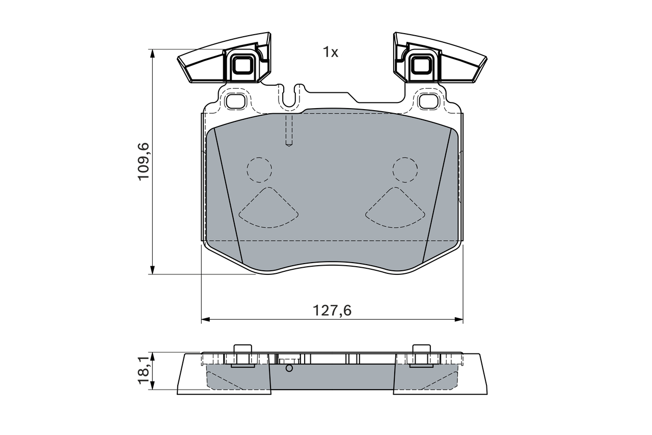 Brake Pad Set, disc brake - 0 986 460 102 BOSCH