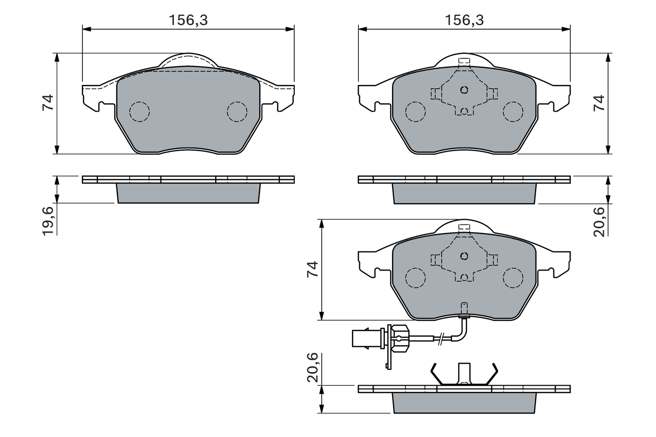 Brake Pad Set, disc brake - 0 986 460 118 BOSCH