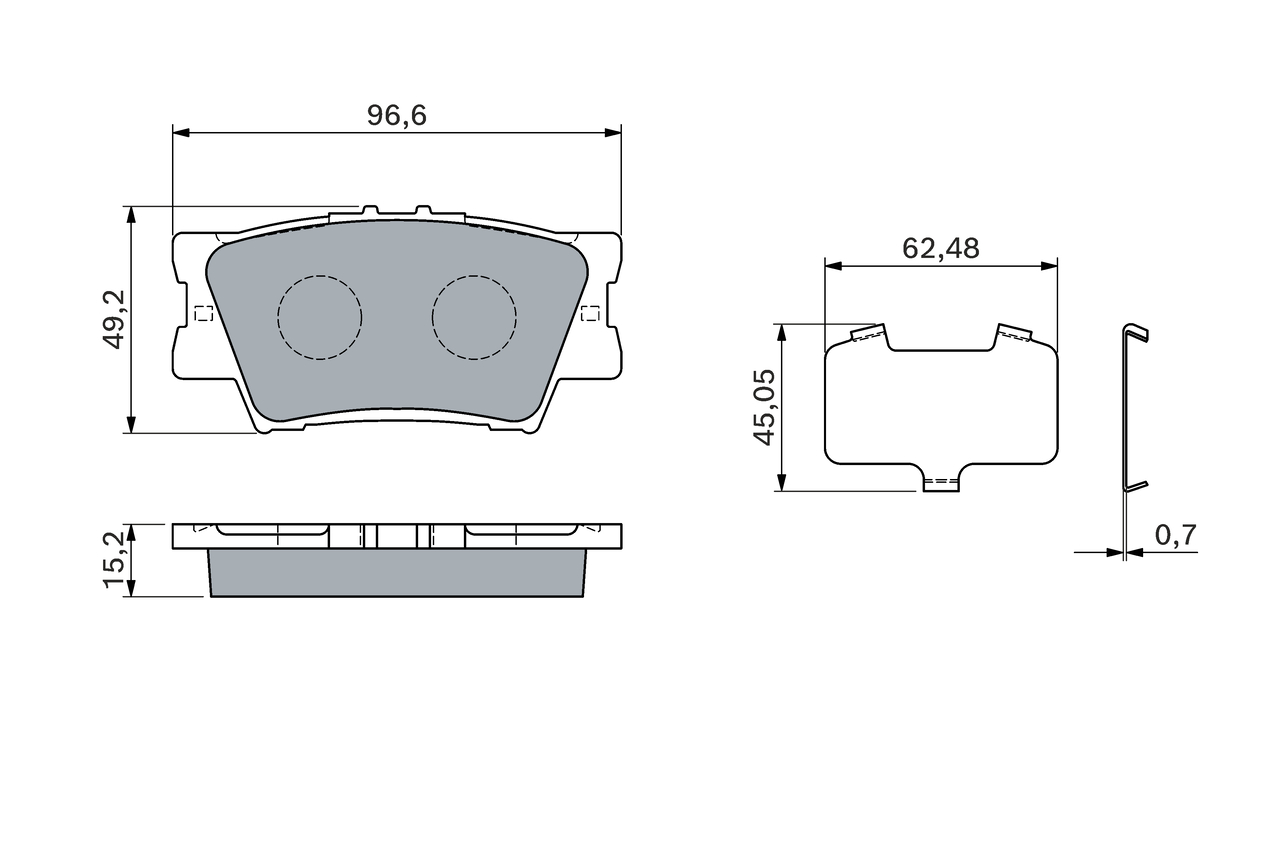 Brake Pad Set, disc brake - 0 986 460 119 BOSCH