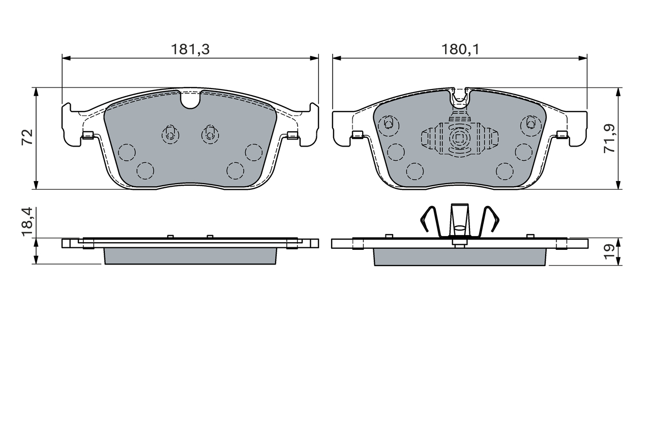 Brake Pad Set, disc brake - 0 986 460 131 BOSCH